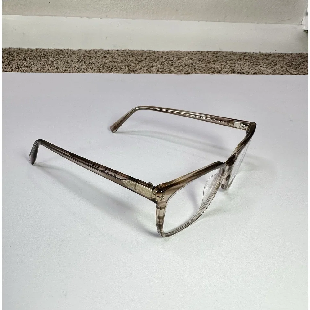Warby Parker Hughes M 207 Designer Eyeglasses Full Rim Chestnut/Clear 52-17-140